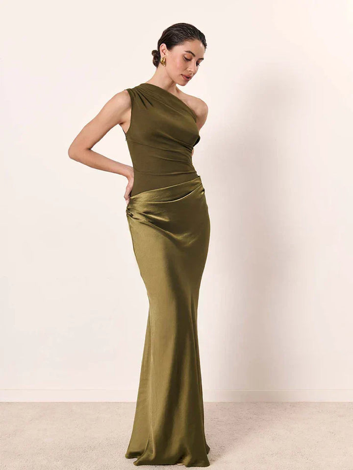 Ellis & Johnson™  | Abito Maxi con Guilt in Satin
