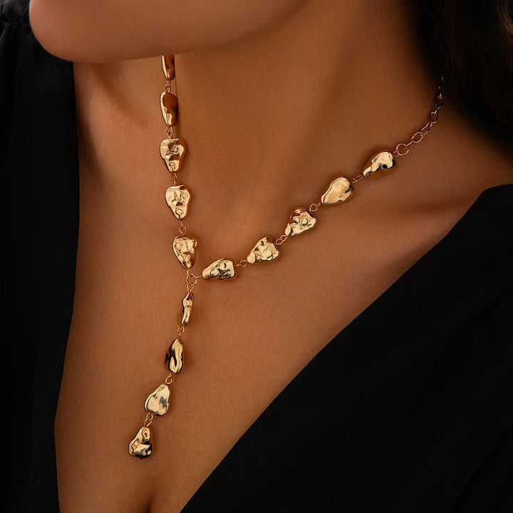 Lariat Necklace Inspired by Modern Stone