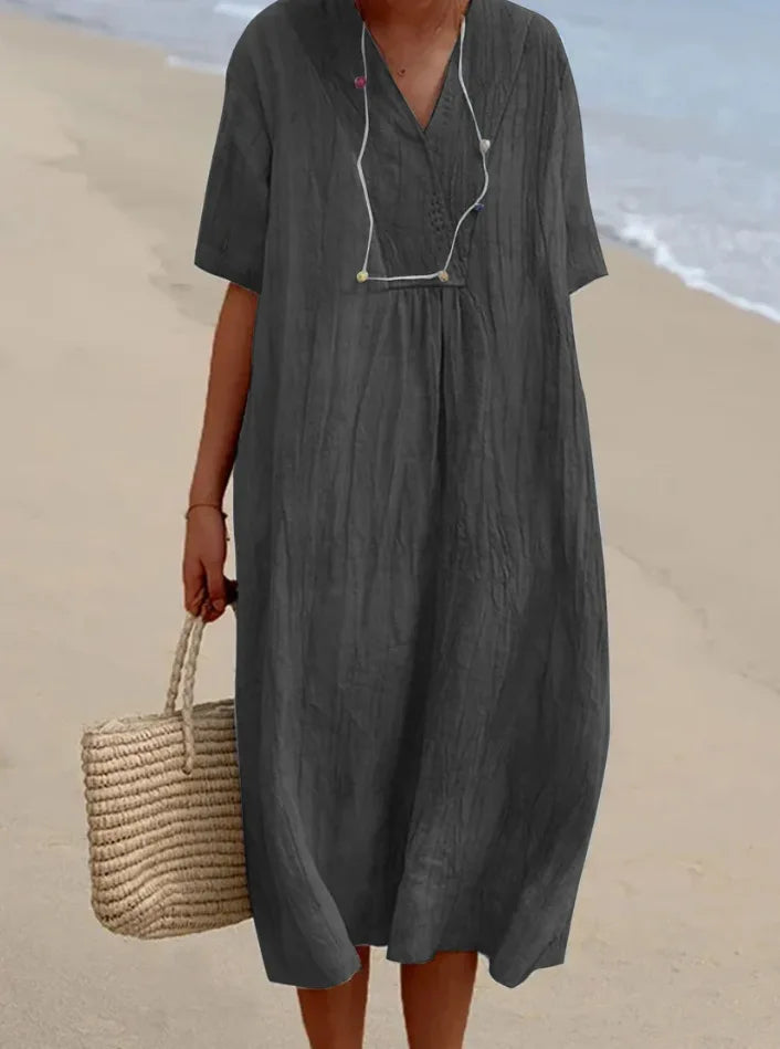 Silvana™ | Abito Maxi Testurizzato Relaxed
