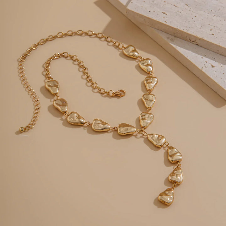 Lariat Necklace Inspired by Modern Stone