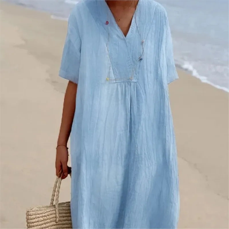 Silvana™ | Abito Maxi Testurizzato Relaxed