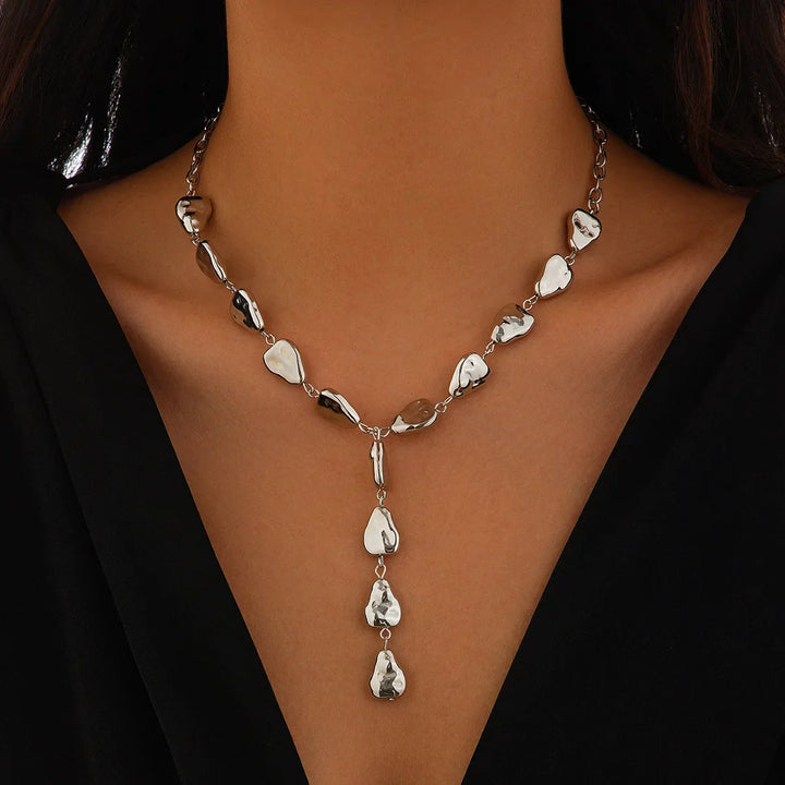 Lariat Necklace Inspired by Modern Stone