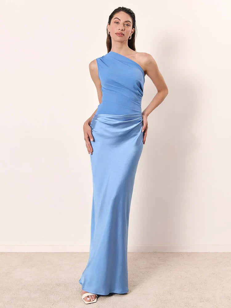 Ellis & Johnson™  | Abito Maxi con Guilt in Satin