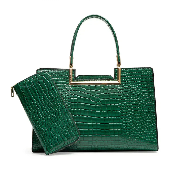 Set Borsa e Portafoglio in Pelle