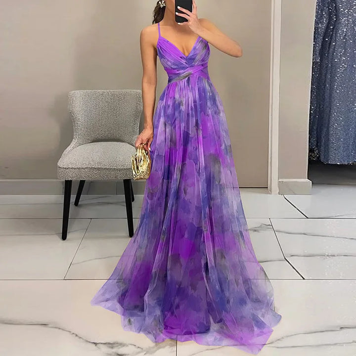 Giselle | Incantevole Maxi Abito con Motivo Floreale