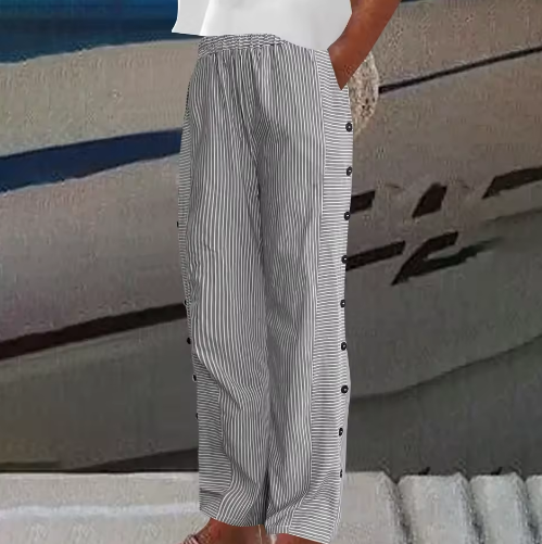 REA | Pantaloni Casual Striati Confortevoli