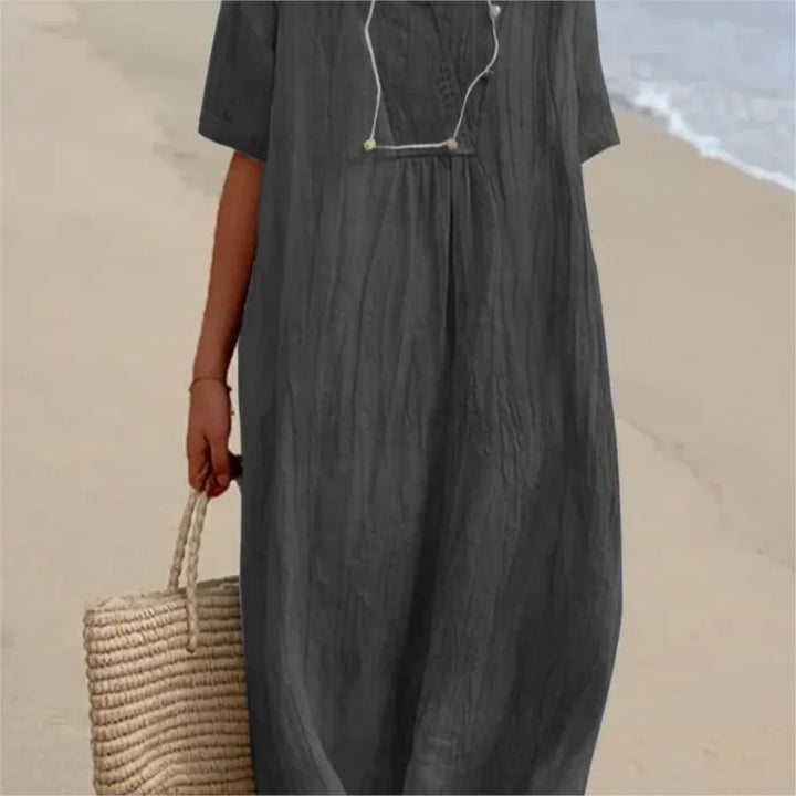 Silvana™ | Abito Maxi Testurizzato Relaxed