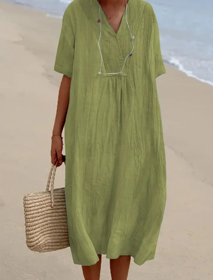 Silvana™ | Abito Maxi Testurizzato Relaxed