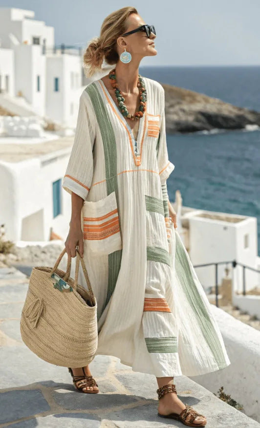 Vera™ – Abito Fluido Ispirato al Mare