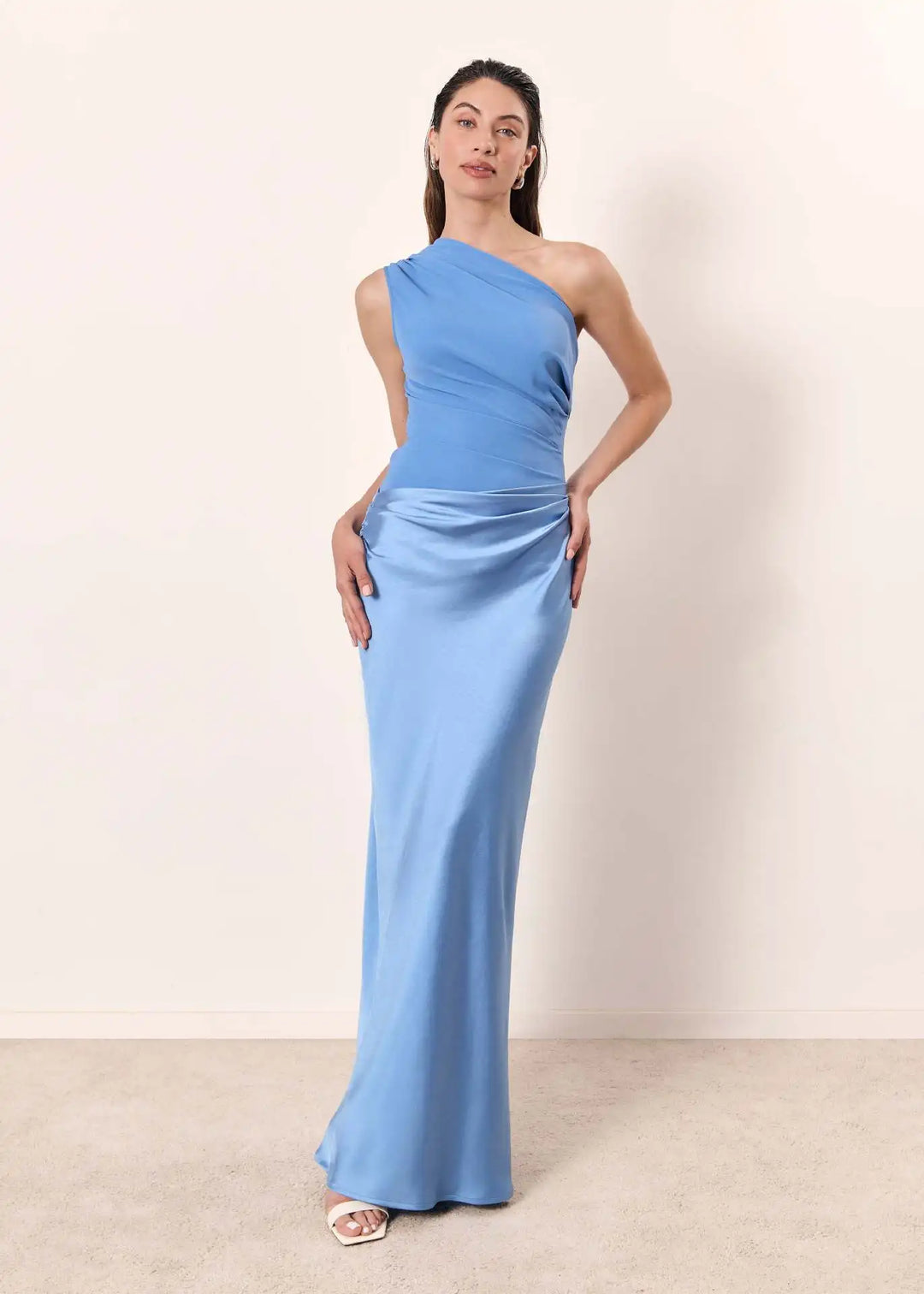 Ellis & Johnson™  | Abito Maxi con Guilt in Satin
