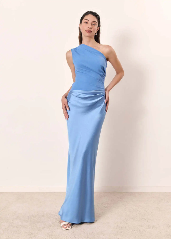 Ellis & Johnson™  | Abito Maxi con Guilt in Satin