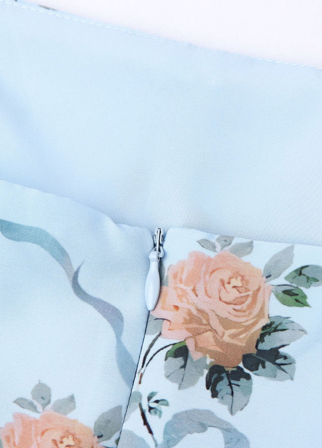 Abito Midi Amelina Bloom – Blu Chiaro Floreale