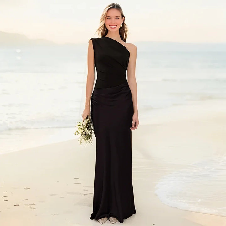 Ellis & Johnson™  | Abito Maxi con Guilt in Satin