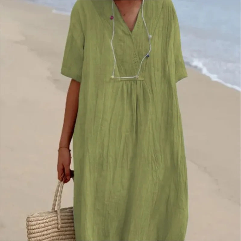 Silvana™ | Abito Maxi Testurizzato Relaxed