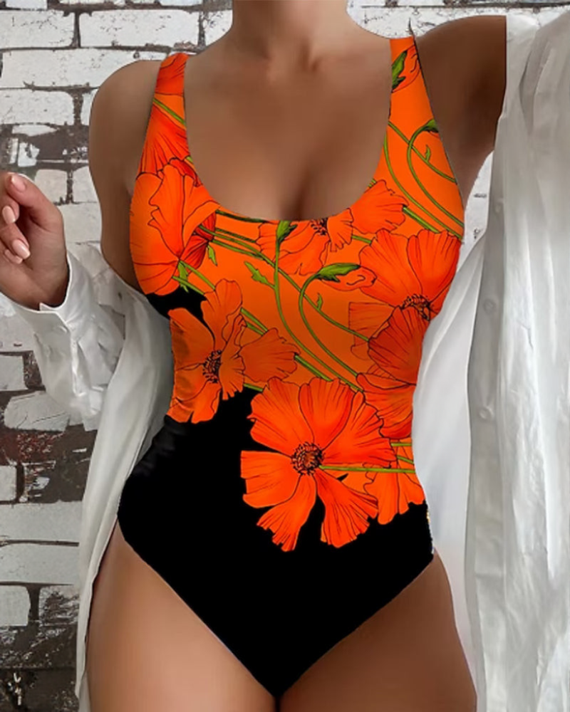 Lucy - Costume Intero Elegante con Motivo Floreale