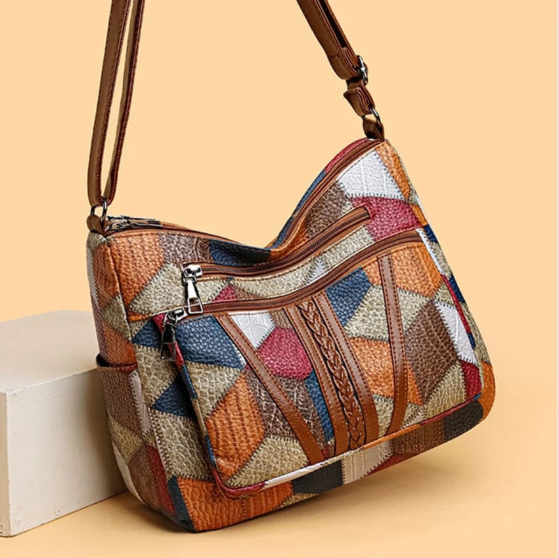 AURARO | BORSA IN PELLE MOSAICO
