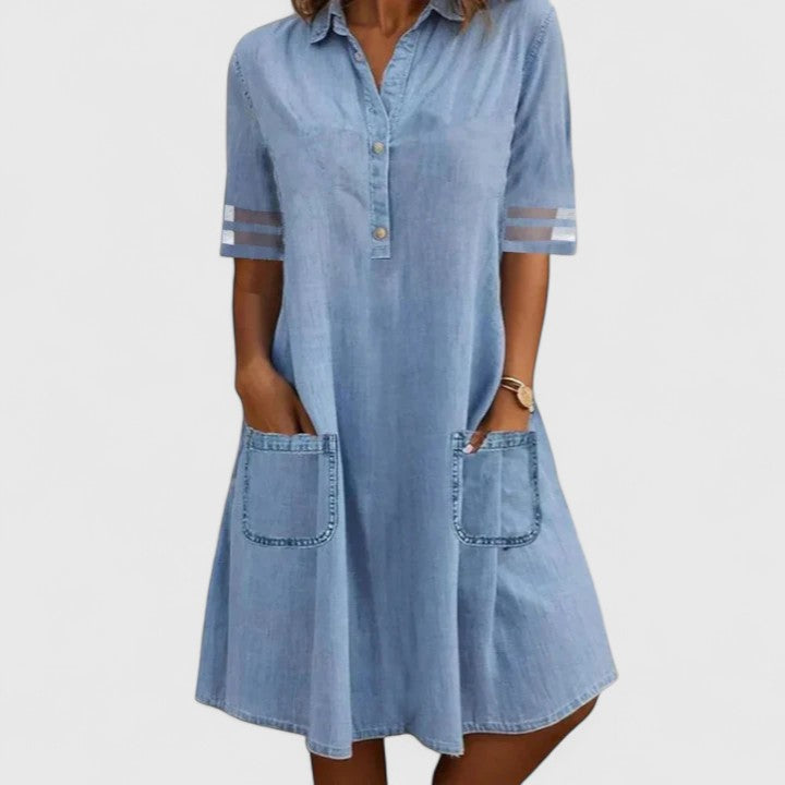 Bretagna | Abito in denim che esalta la figura