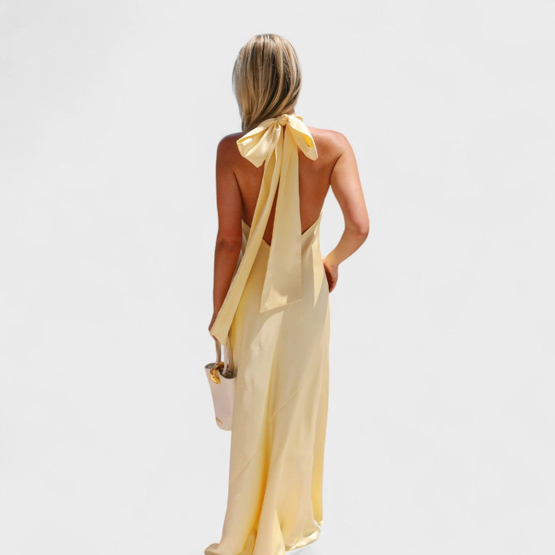 Martina - Abito con nodo in satin