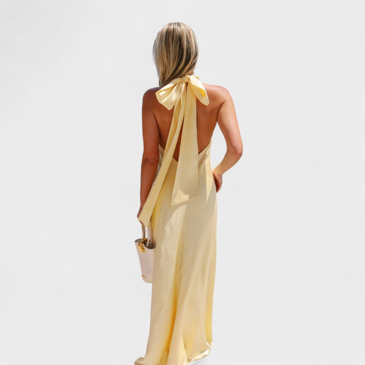Martina - Abito con nodo in satin