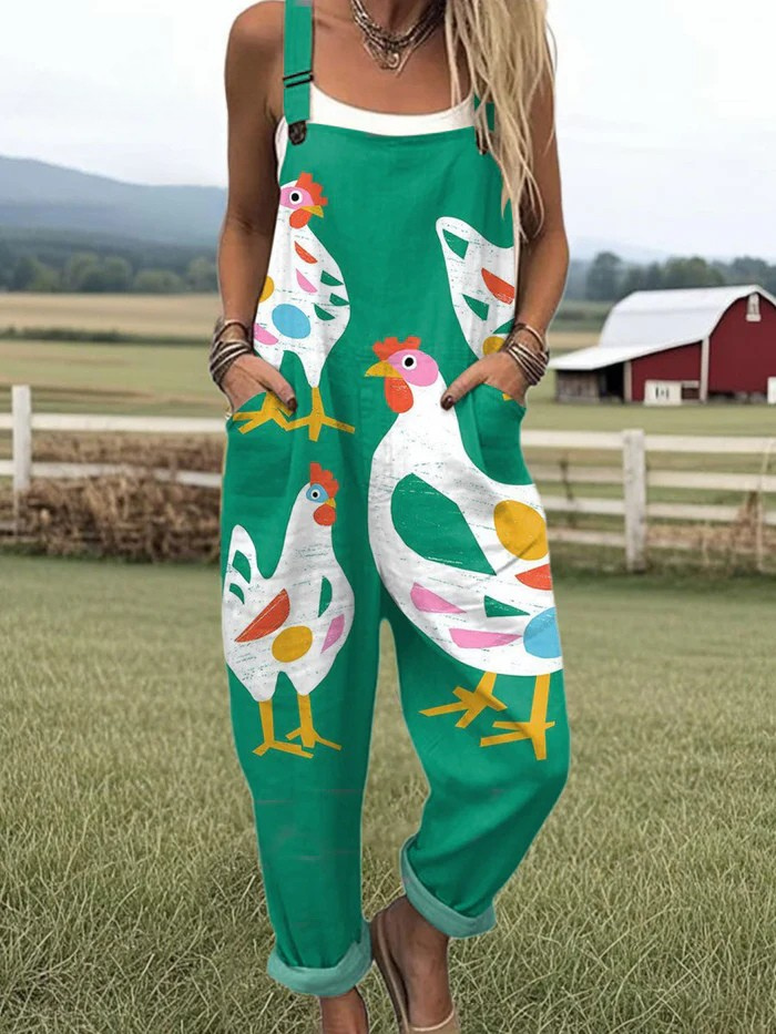 Salopette Cluckin’ Whimsical