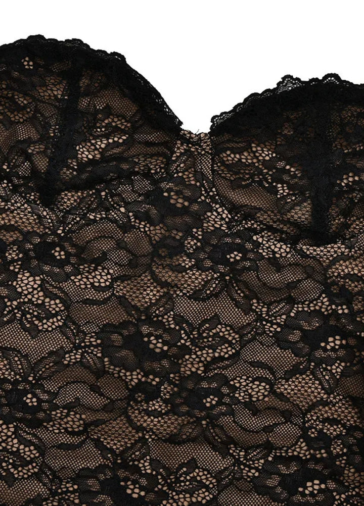 Abito Maxi in Pizzo Nero Selene