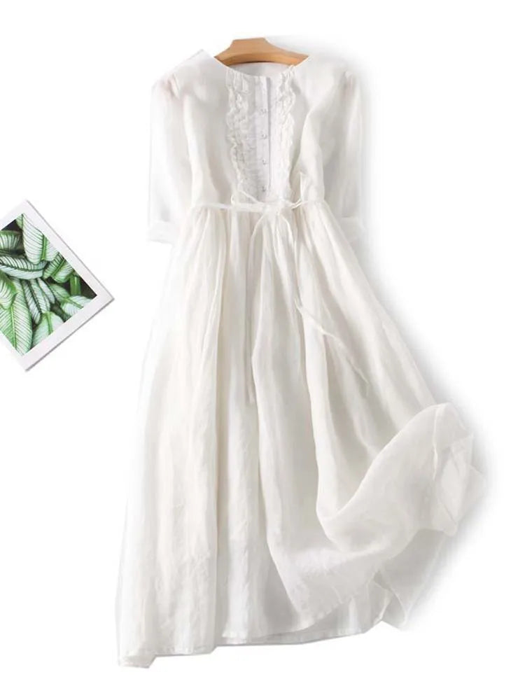 Laureen | Abito Elegante in Lino