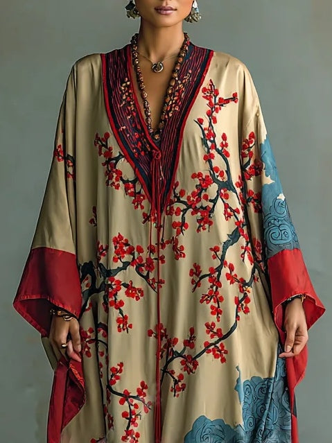 Abito Maxi in Seta Meiko Blossom