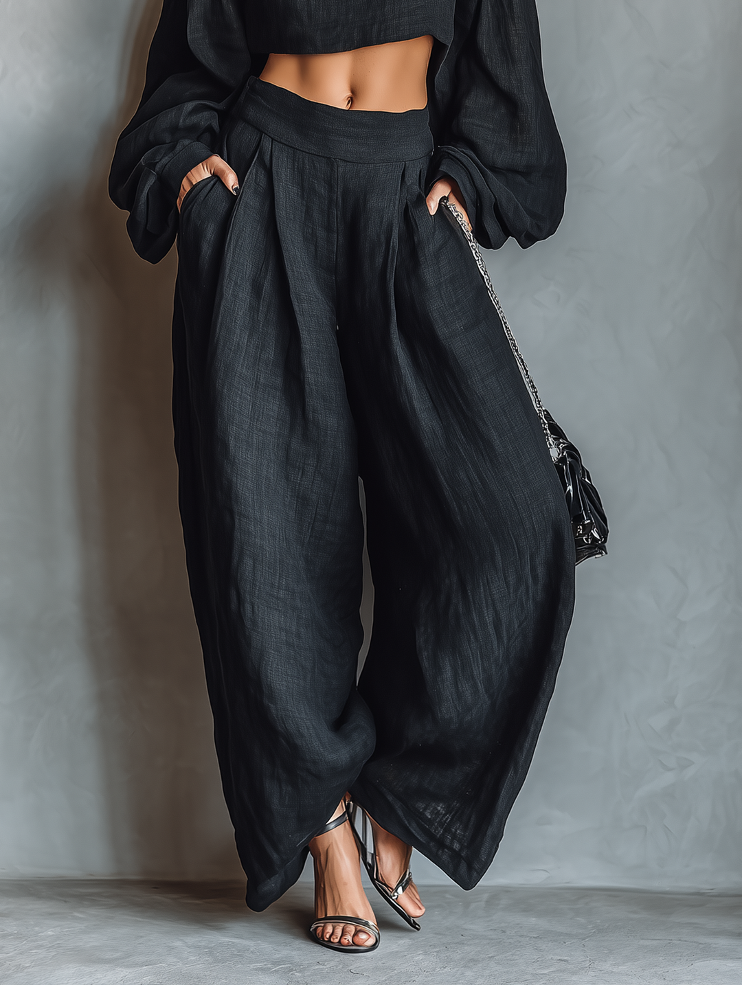 Tess™ - Set Off-Shoulder con Pantaloni Ampi