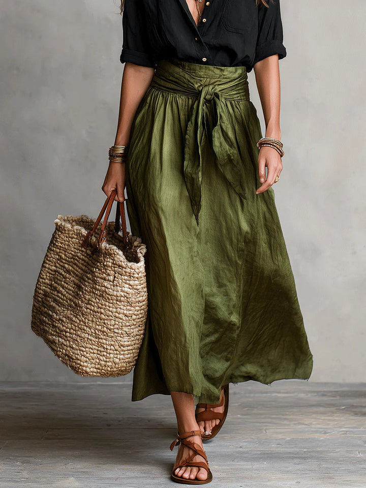 Martina | Abito Maxi Elegante e Fluido con Spalla Scoperta