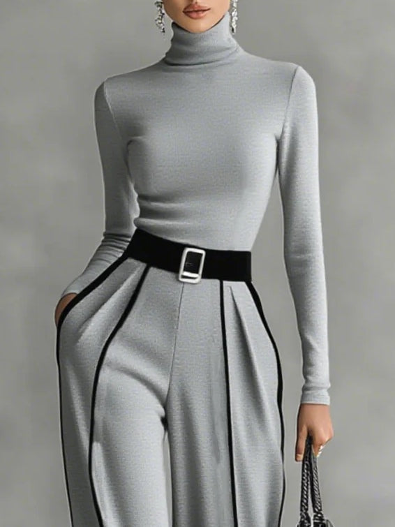 Vera™ - Set Elegante con Dettagli a Contrasto
