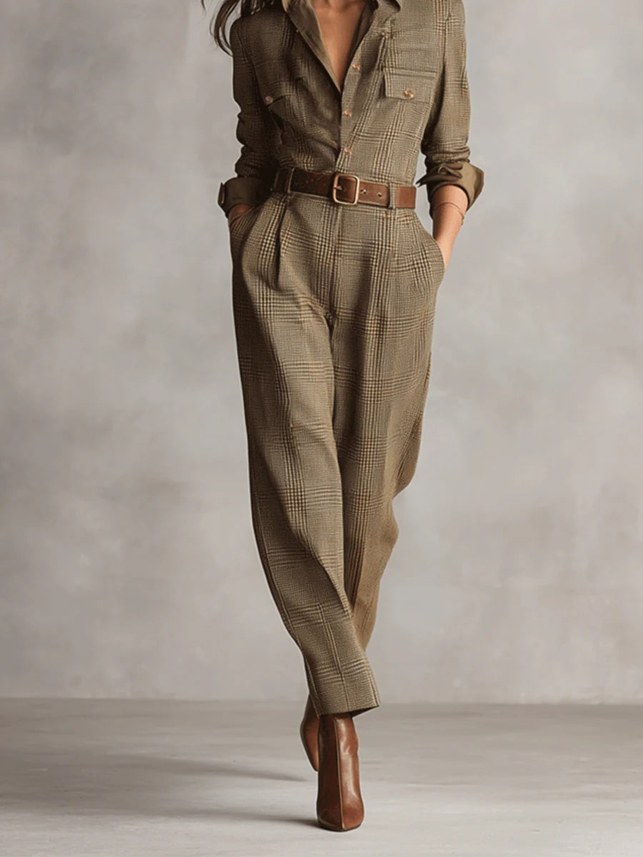Anna™ - Salopette Elegante a Quadri