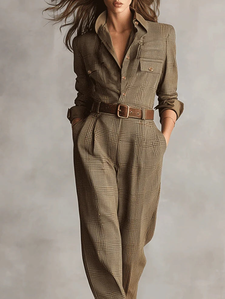 Anna™ - Salopette Elegante a Quadri
