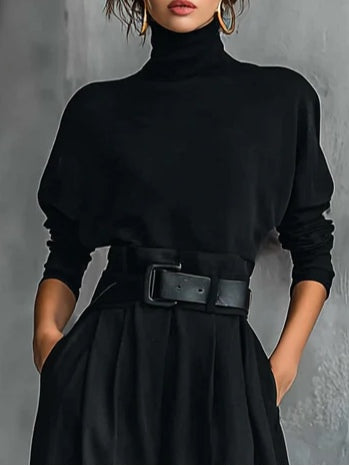 Lisa™ - Set di 2 pezzi neri con cintura