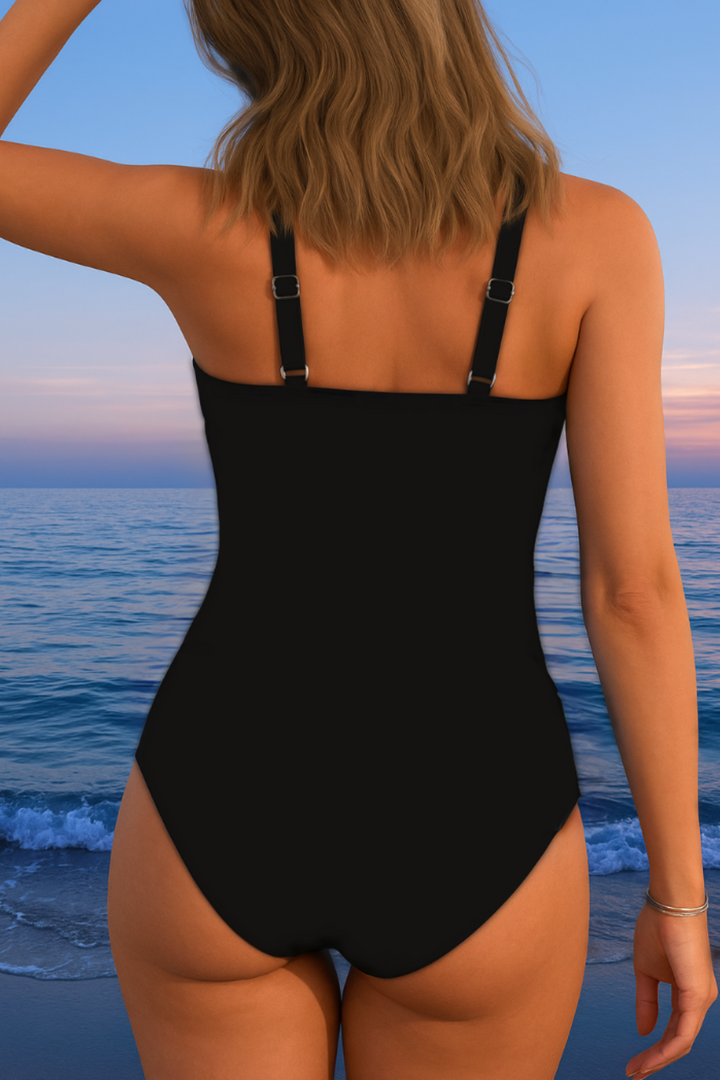 Costume da Bagno Surplice Elegante con Stampa Vivace