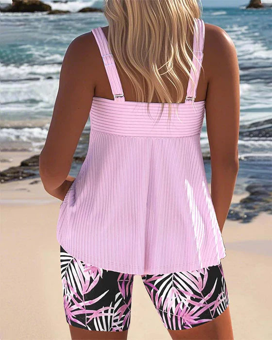 Daphne | Pantaloni Corti Tankini a Costine Luminosi