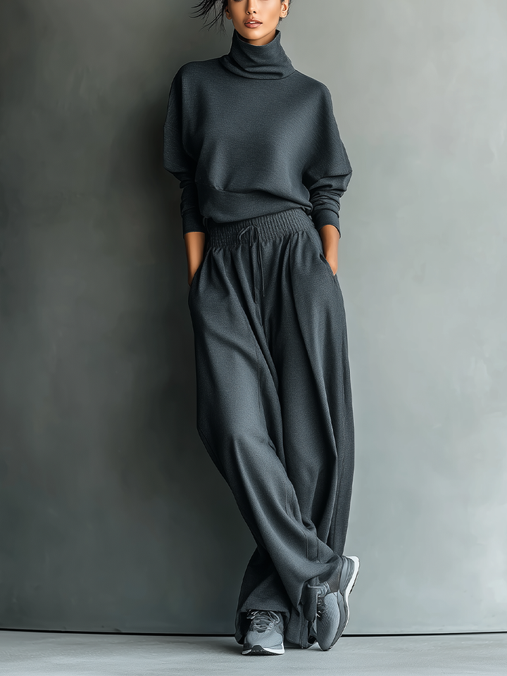 Completo in Maglia Pantaloni Larghi