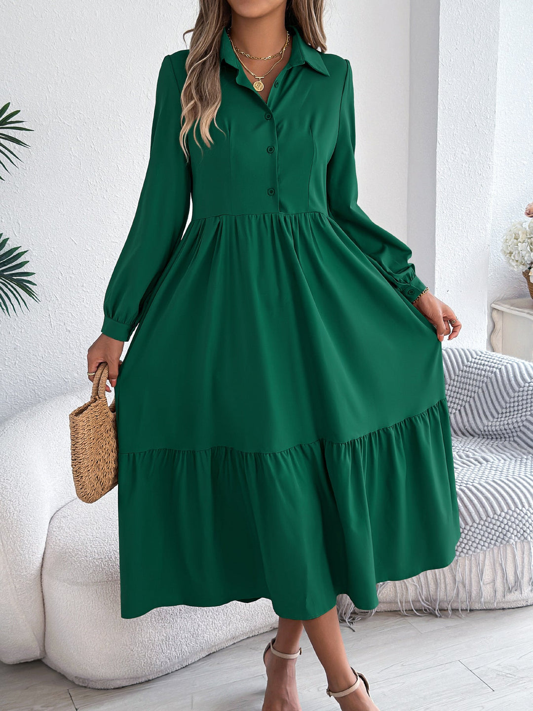 Smeraldo™ Elegant Midi Dress