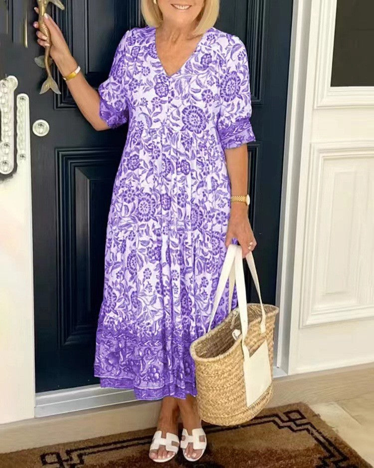 Ellie | Abito floreale a V elegante