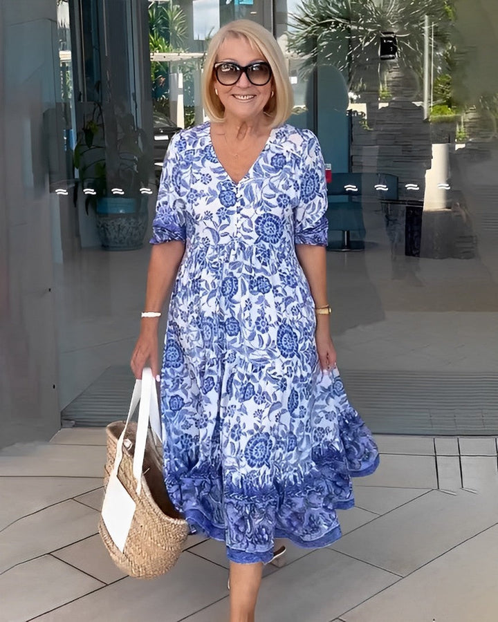 Ellie | Abito floreale a V elegante