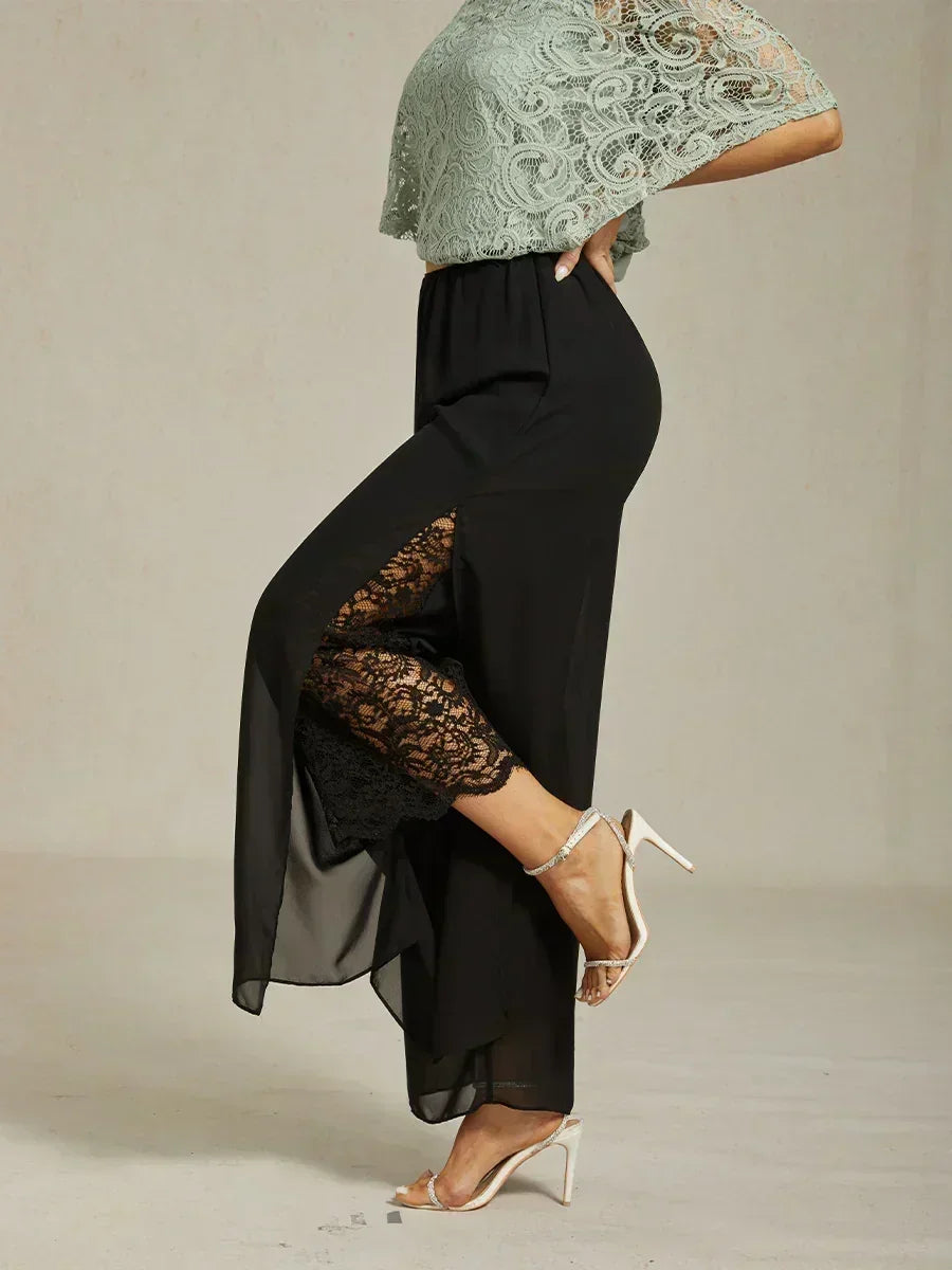 Fluressa | Pantaloni Flowy con Orlo Spaccato