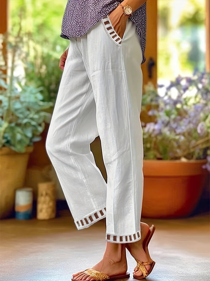 Wren – Pantaloni Cropped Relax con Dettagli in Contrasto