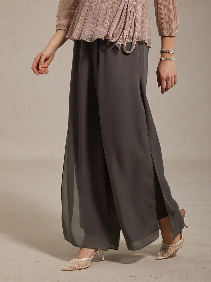 Fluressa | Pantaloni Flowy con Orlo Spaccato