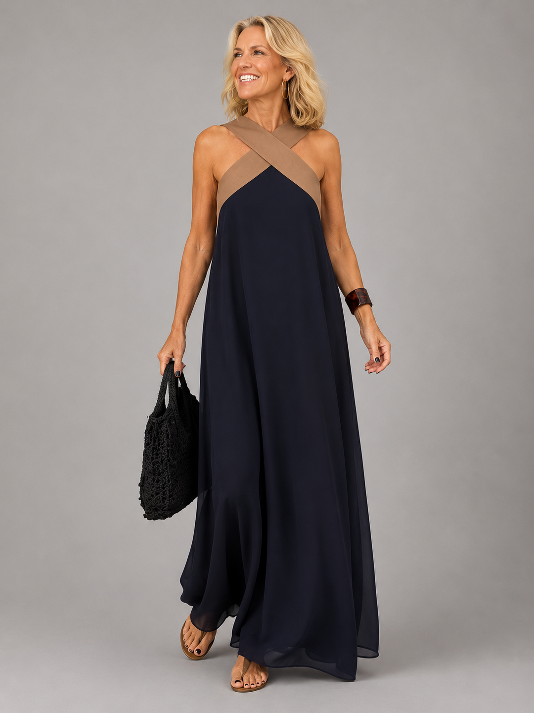 Velora™ | Abito Maxi Eleganza Incrociata