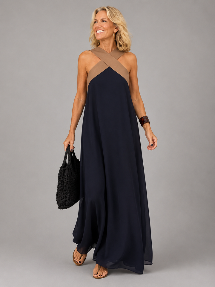 Velora™ | Abito Maxi Eleganza Incrociata