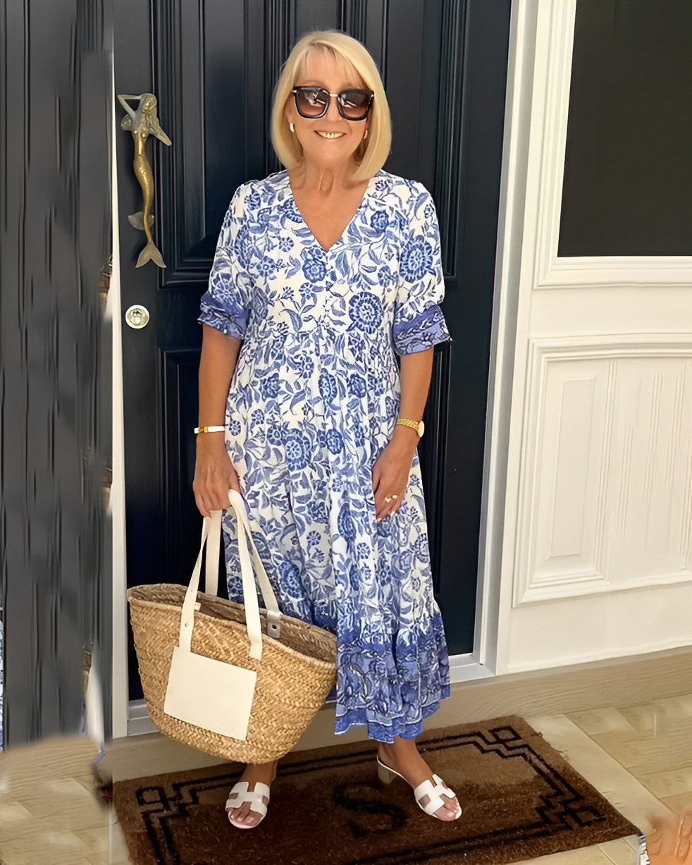 Ellie | Abito floreale a V elegante