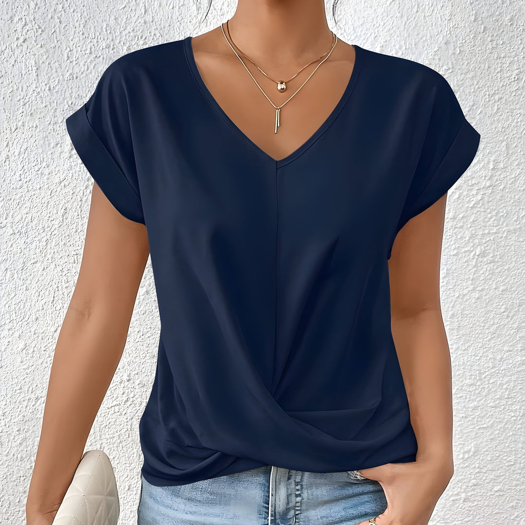 BELLA | Top V-Neck con Dettaglio a Torciglione Classico