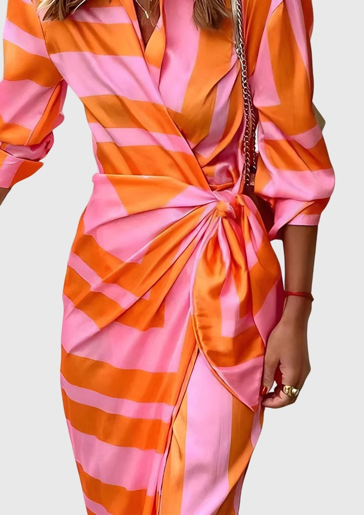 Everly | Elegante Vestito Avvolgente Con Stampa