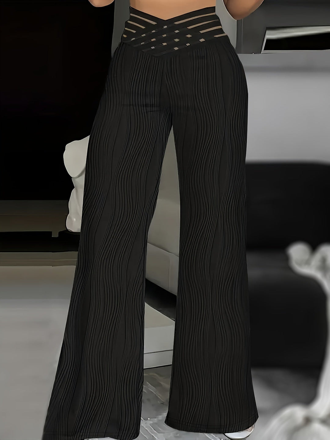 Emma | Pantaloni Crisscross a Vita Alta