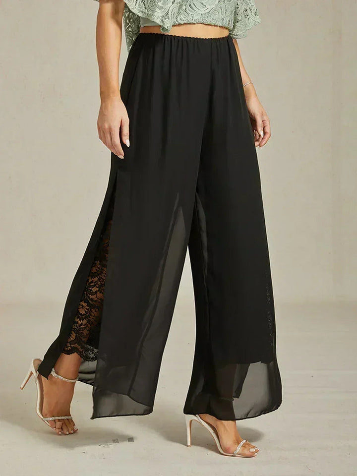 Fluressa | Pantaloni Flowy con Orlo Spaccato