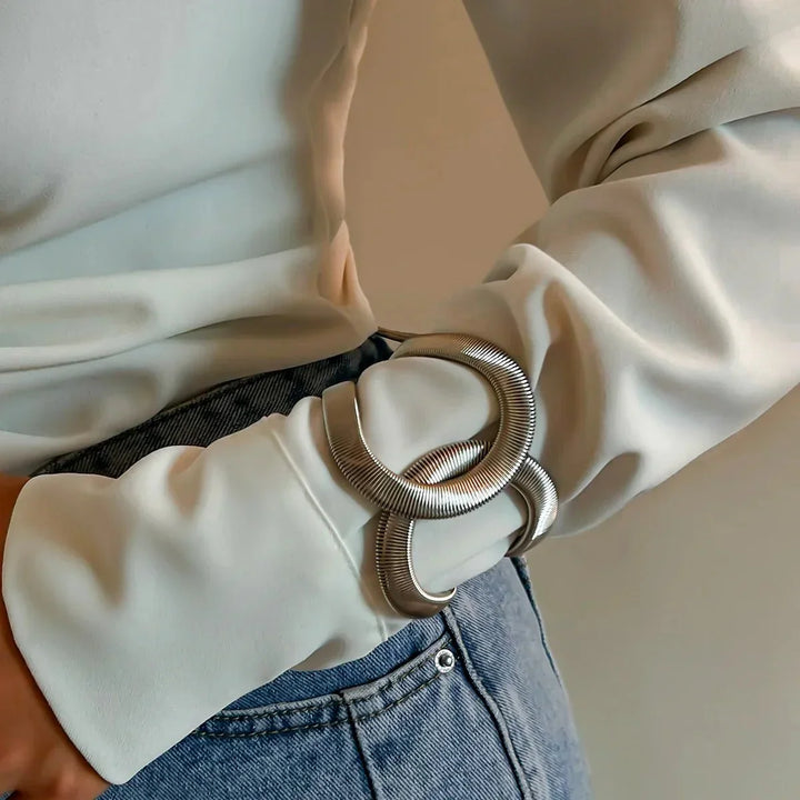 Bracciale Chunky a Cuffia con Design a Spirale